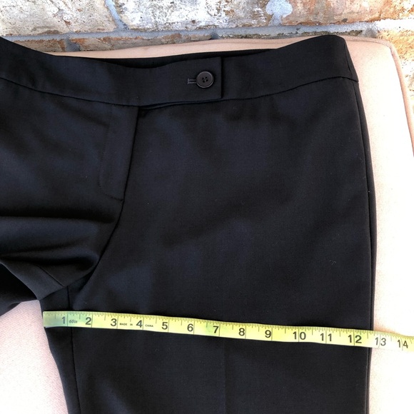 Ann Taylor LOFT Stretchy Lightweight Zipper Button Closure Black Trousers 14 - Picture 12 of 14